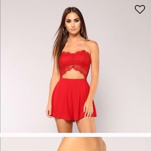 Fashion Nova Red Romper